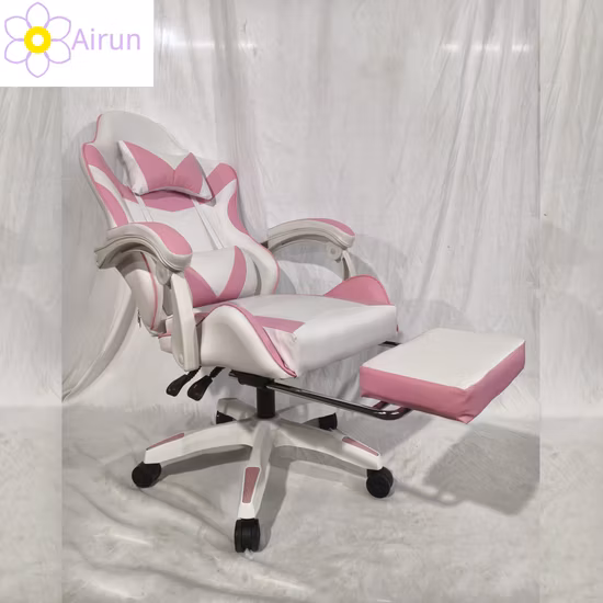 사무실 레이싱 컴퓨터 리클라이닝 가죽 신라 게이머 직접 판매 게임 의자(발판 포함)