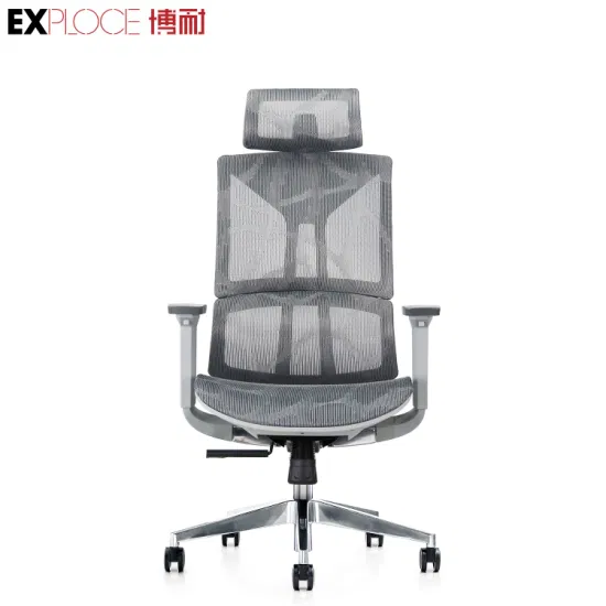 머리 받침이 있는 고밀도 메쉬 패브릭 인체공학적 사무실 의자 발판이 있는 메쉬 게임 의자
